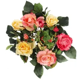 wiazanka-sztuczna-kwiatowa-wianek-rozowo-zote-roze-dekoracja-wiosenna-30-cm