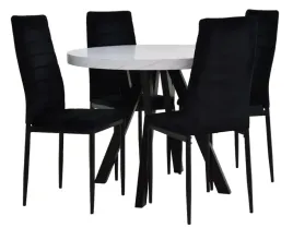 stol-okragly-90x90-190-marmur-bianco-i-4-krzesla-tapicerowane-welur-czarny