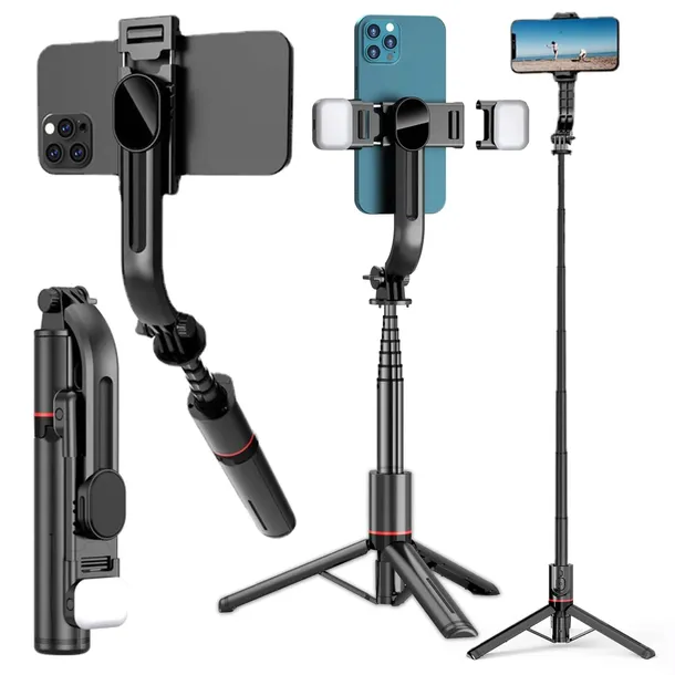 SELFIE STICK BLUETOOTH 3W1 STATYW Z PILOTEM DO SMARTFONA ROZKŁADANY TRIPOD