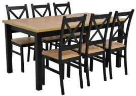 stol-rozkladany-90x160-200cm-6-krzesel-drewnianych-krzyzak-czern-artisan