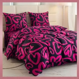 komplet-poscieli-200x220-poszwa-na-koldre-2x-poszewka-wzor-walentynki