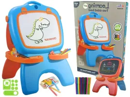 tablica-dwustronna-magnetyczna-kredowa-pisaki-kredy-niebiesko-czerwona