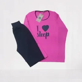pizama-dluga-bawelna-roz-czarna-serce-love-sleep-xs-gratis-butterflyandtiger