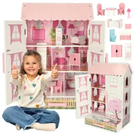 duzy-domek-dla-lalek-drewniany-rozowy-mebelki-akcesoria-szuflada-lulilo-xl