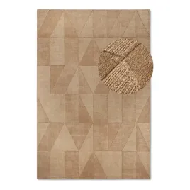 dywan-welniany-do-salonu-80x150cm-brazowy-nowoczesny-wzor-3d
