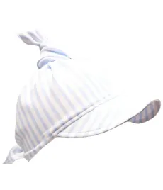 chustka-z-daszkiem-czapka-lato-paski-blekitne-klekle