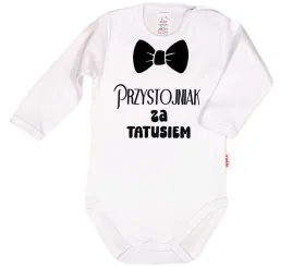 body-napis-nadruk-przystojniak-za-tatusiem-r-98-klekle