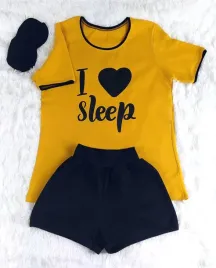 pizama-krotka-zolta-czarna-i-love-sleep-serce-xl-gratis-butterflyandtiger