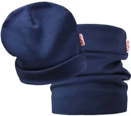 komplet-czapka-komin-dzieciecy-bawelna-granat-obwod-35-38-cm-klekle