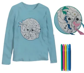 disney-pokoloruj-wlasny-sweter-stitch-i-angel-flamastry-110-116