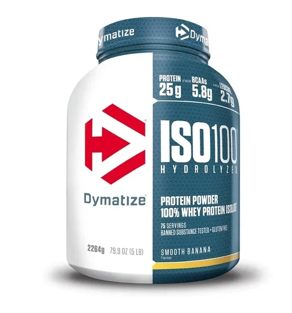DYMATIZE ISO 100 2264G HYDROLIZAT BIAŁKO BANAN WPI WPH 2,264 kg