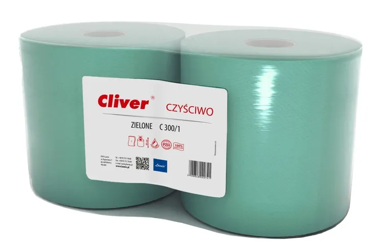 Czyściwo przemysłowe ręcznik 2 x 300m zielone