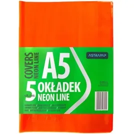 okladka-na-zeszyt-a5-neon-pvc-transparentna-pomaranczowa-astra-5-sztuk
