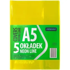 okladka-na-zeszyt-a5-neon-pvc-transparentna-trwala-zolta-astra-5-sztuk