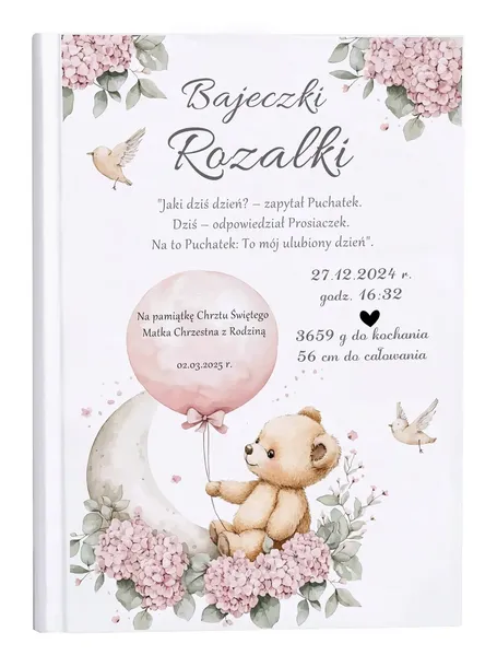 Bajki dla dzieci prezent na Roczek Chrzest Urodziny Imię dziecka