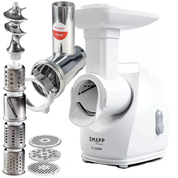 Maszynka do mielenia SMAPP 490.81, z szatkownicą 4 bębny, 3 sitka 2200W MBS