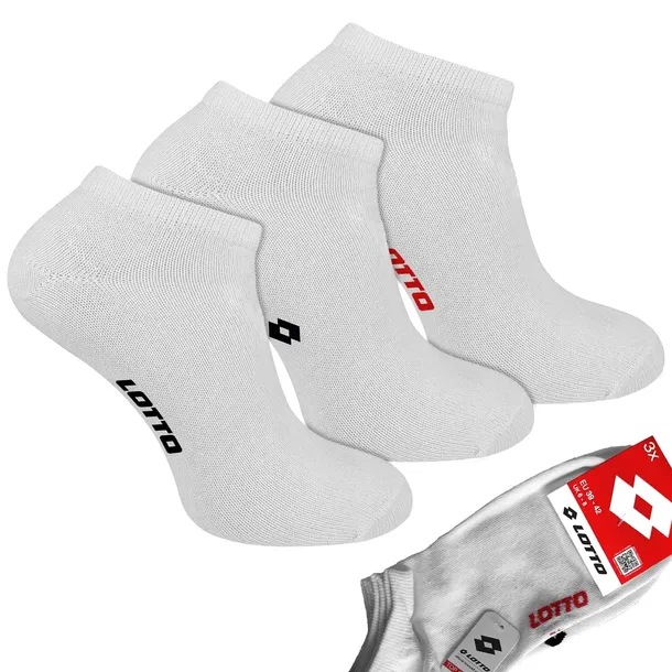 SKARPETY STOPKI Lotto Sneaker skarpetki bawełniane 3-PAK - 39-42