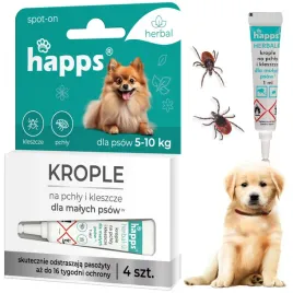 krople-na-pchly-kleszcze-happs-dla-malych-psow-5-10-kg-x-4-sztuki