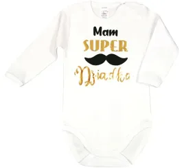 body-napis-nadruk-mam-super-dziadka-biale-r-74-klekle