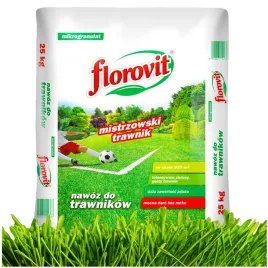 Zdjęcie produktu NAWÓZ DO TRAWY TRAWNIKA TRAWNIKÓW Z MCHEM FLOROVIT Z ŻELAZEM 25 KG