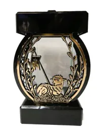 znicz-lampion-na-grob-kolo-ramka-baranek-zloty-wielkanoc