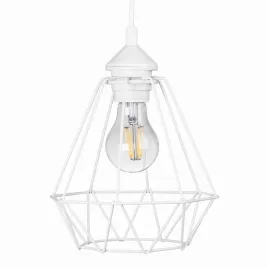lampa-wiszaca-loft-druciana-diament-biala