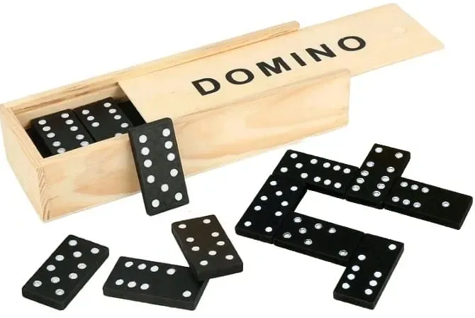 GRA DOMINO 28 X Czarna płytka Układanka Rodzinna Edukacyjna Prezent Gadżet