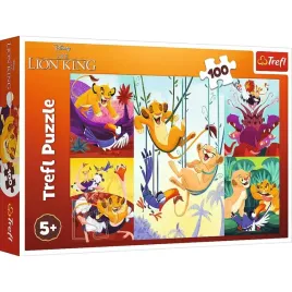 puzzle-100-el-trefl-dzielny-krol-lew-puzzle-dla-5-latka