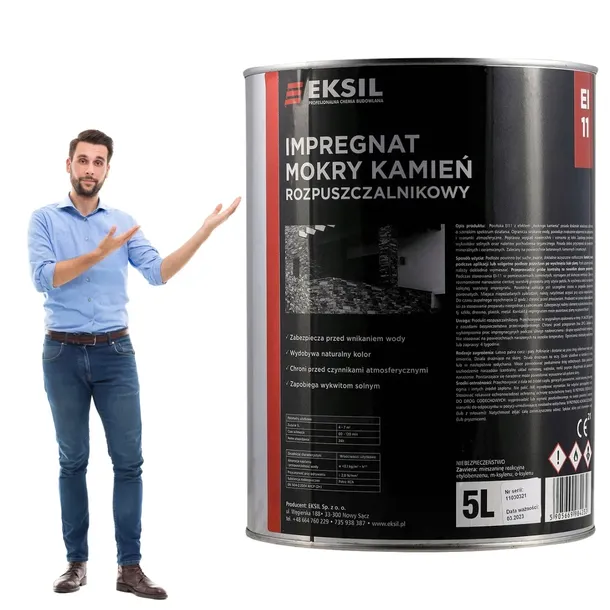 Impregnat Mokry Kamień Eksil do kamienia kostki brukowej i betonu EI 11 5L