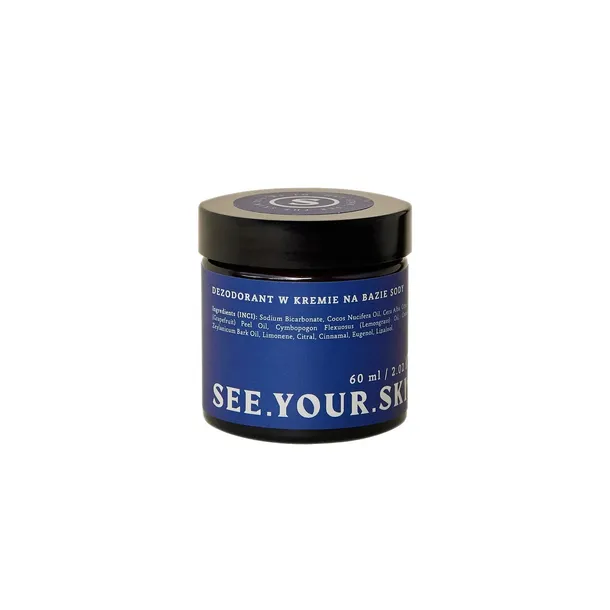 SEE YOUR SKIN, dezodorant w kremie na bazie sody, 60 ml