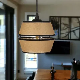 lampa-wiszaca-czarna-wabi-sabi-mala-plotno-jutowe
