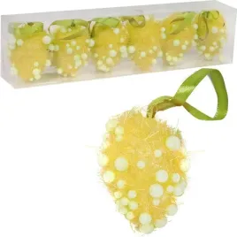 zolte-dekoracyjne-jajka-wielkanocne-sizal-kuleczki-6-sztuk-zawieszki-ozdoba