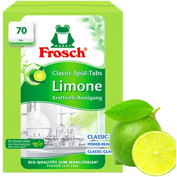 Tabletki Kapsułki Do Zmywarki Zmywarek Frosch Limonka 70 szt Niemieckie