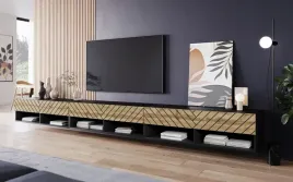 szafka-rtv-lowboard-a-300cm-czarny-grafit-dab-wotan-jodelka-mdf