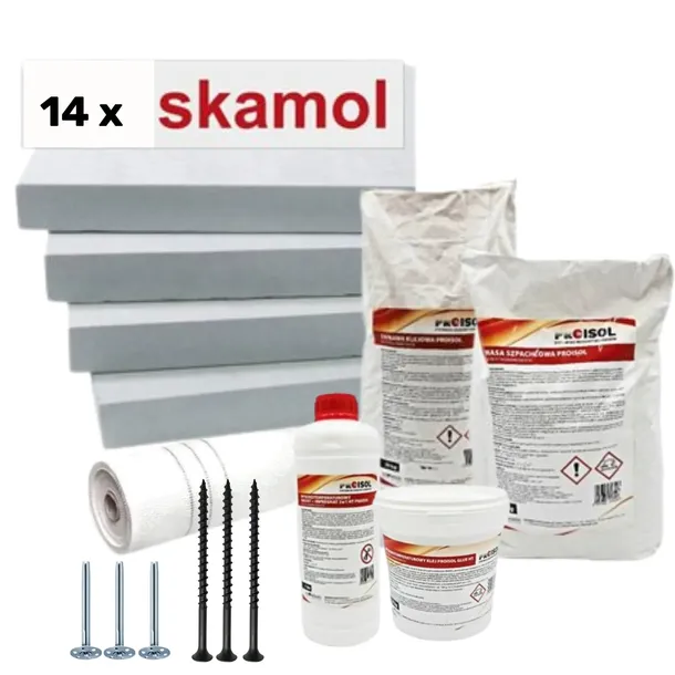 PŁYTA KOMINKOWA SKAMOL PŁYTY DO ZABUDOWY KOMINKA 14 SZT ZESTAW 61x100 gr 3