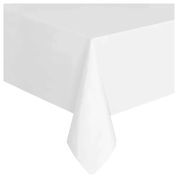 OBRUS foliowy BIAŁY na stół 274 cm x 137 cm plamoodporny URODZINY GRILL