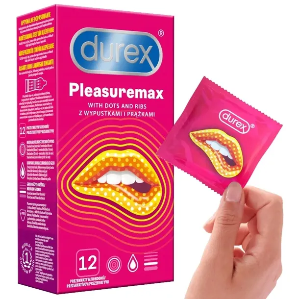 Prezerwatywy Durex Pleasuremax 12 Sztuk Z Wypustkami I Prążkami
