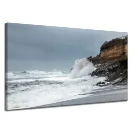 obraz-na-plotnie-fala-uderzajaca-o-klif-120x70-cm-klify-morze-ocean-plaza