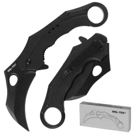 noz-skladany-karambit-taktyczny-mil-tec-hawkbill-g10-z-klipsem-czarny