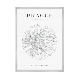 plakat-mapa-miasta-praga-czechy-kolo-50x70-cm-ramka-srebrna