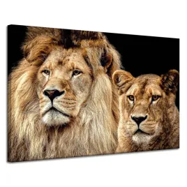 obraz-na-plotnie-portret-pary-lwow-dzikosc-para-120x80-cm