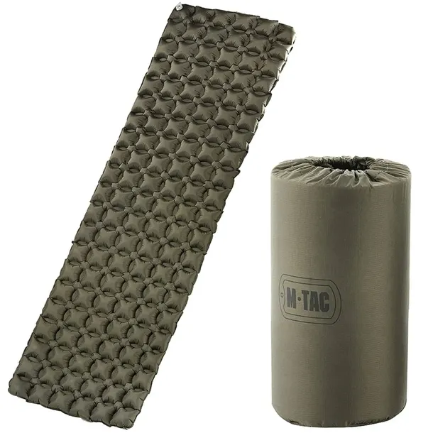 KARIMATA TURYSTYCZNA DMUCHANA MATERAC MATA DO SPANIA M-TAC 195X60cm OLIVE