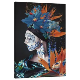 obraz-na-plotnie-pomalowana-kobieta-natura-przyroda-80x120-cm