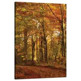 obraz-na-plotnie-styl-pastelowy-drzewa-las-jesienia-80x120-cm