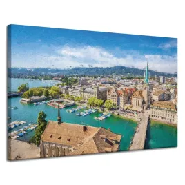 obraz-na-plotnie-pastelowe-miasto-sztuka-lato-krajobraz-120x80-cm