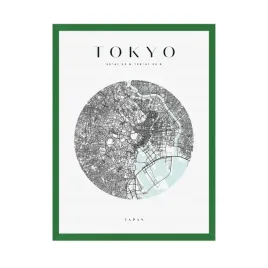 plakat-mapa-miasta-tokyo-kolo-40x50-ramka-zielona