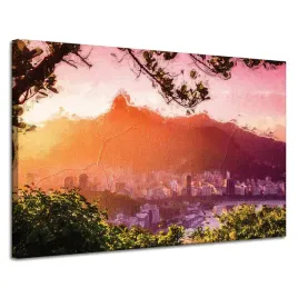 obraz-na-plotnie-stara-fotografia-miasto-zachod-slonca-120x80-cm