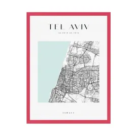plakat-mapa-miasta-tel-aviv-kwadrat-24x30-cm-amarant
