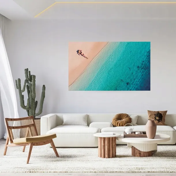 obraz-na-plotnie-kobieta-opalajaca-sie-na-plazy-120x80-cm-wysokosc-produktu-80-cm