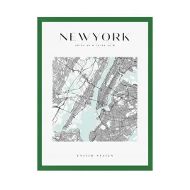 plakat-mapa-miasta-new-york-kwadrat-40x50-zielona